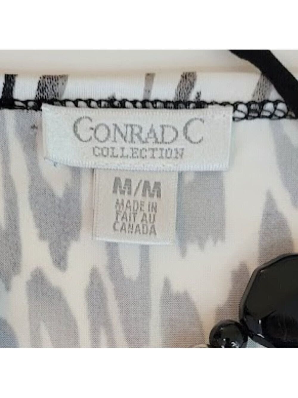 Conrad C Collection Short Sleeve Halter Insert Top Multicolor Animal Print M - Picture 9 of 10